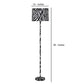 Benzara White and Black Fabric Wrapped Floor Lamp With Animal Print