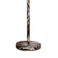 Benzara Yellow and Black Fabric Wrapped Floor Lamp With Animal Print