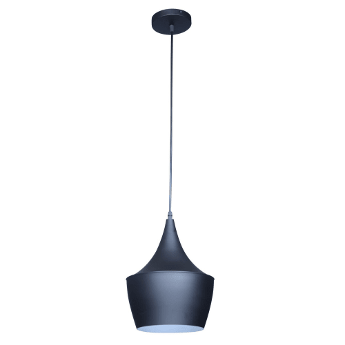 Bromi Design Berkley 11" Black & White Pendant Ceiling Light With Aluminum Shade