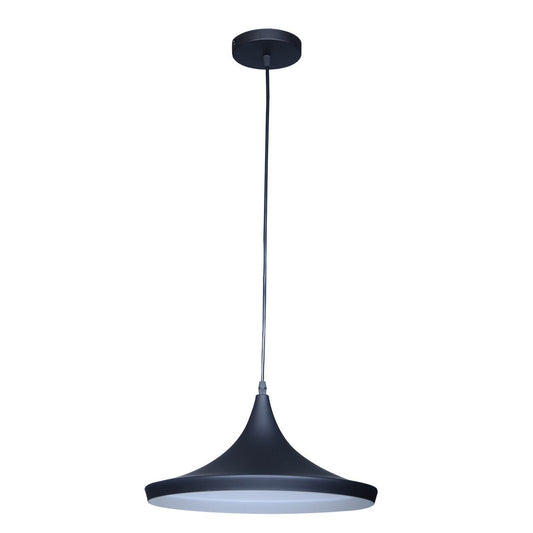 Bromi Design Berkley 16" Black & White Pendant Ceiling Light With Aluminum Shade