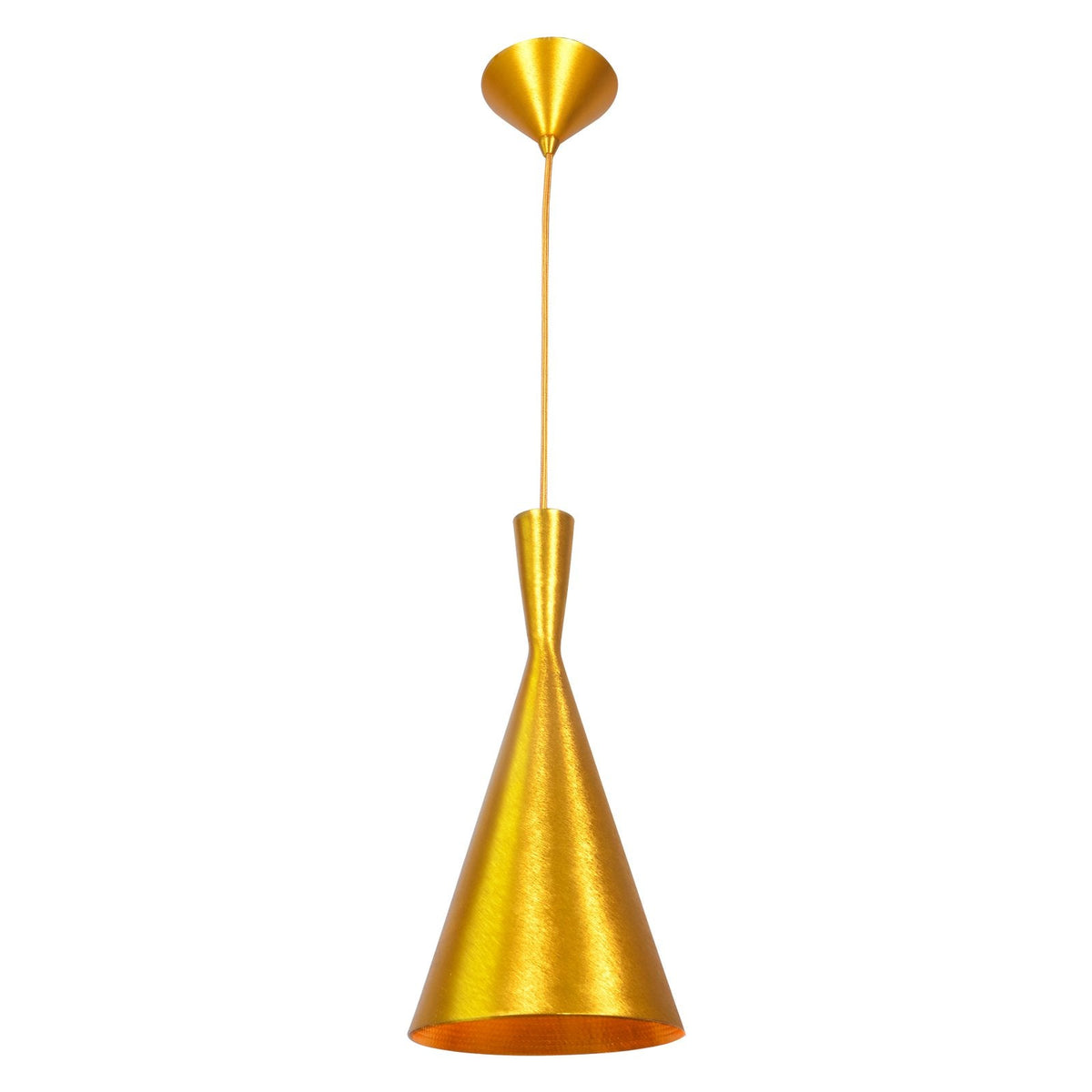 Bromi Design Berkley 8" Gold Pendant Ceiling Light With Aluminum Shade
