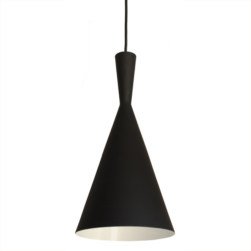 Bromi Design Berkley 9" Black & White Pendant Ceiling Light With Aluminum Shade