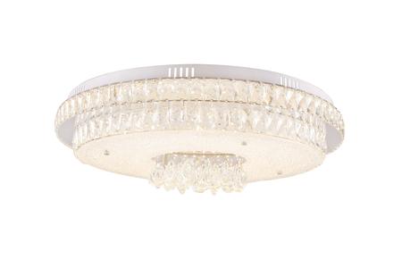 Bromi Design Brilliant 26" Chrome Flush Mount Ceiling Light With Glass Shade