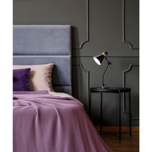 Bromi Design Edson 5" Black Table Lamp With Metal Shade