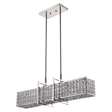 Bromi Design Halo 8" Chrome Pendant Ceiling Light With Glass Shade