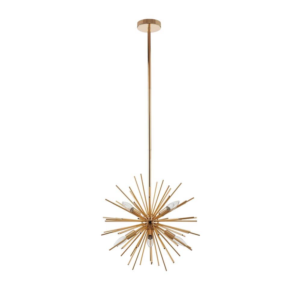 Bromi Design Kane 16" Gold Pendant Ceiling Light With Metal Shade
