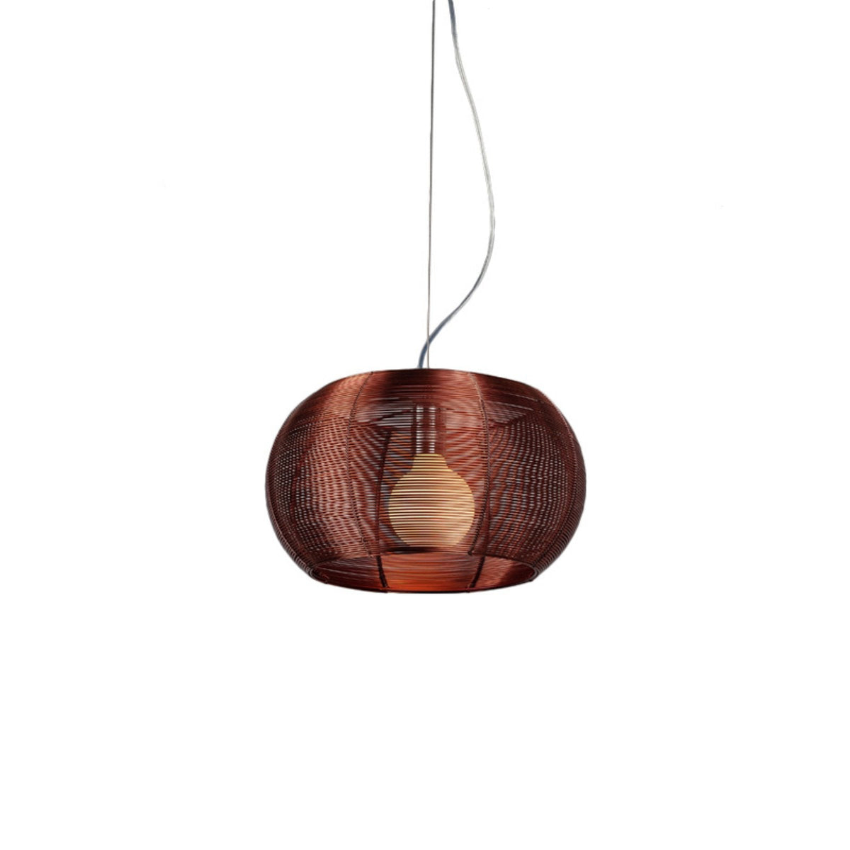 Bromi Design Lenox 14" Stainless Steel Pendant Ceiling Light With Aluminum Shade