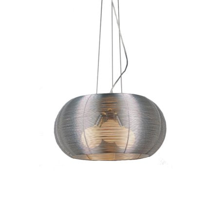 Bromi Design Lenox 19" Stainless Steel Pendant Ceiling Light With Aluminum Shade