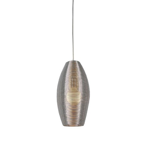Bromi Design Lenox 8" Stainless Steel Pendant Ceiling Light With Aluminum Shade