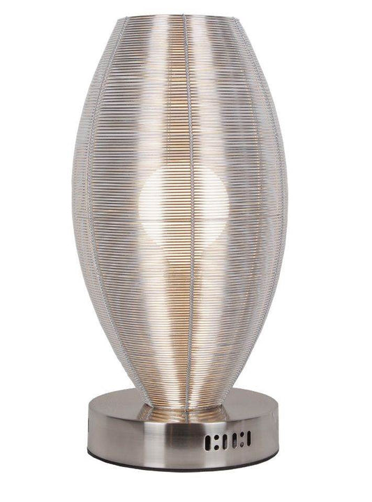 Bromi Design Lenox 8" Stainless Steel Table Lamp With Aluminum Shade