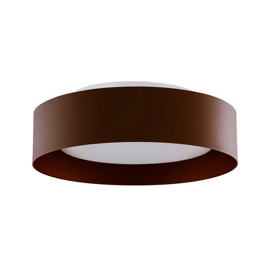 Bromi Design Lynch 16" Brown Flush Mount Ceiling Light With Glass Shade