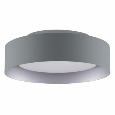 Bromi Design Lynch 16" Gray & White Flush Mount Ceiling Light With Glass Shade