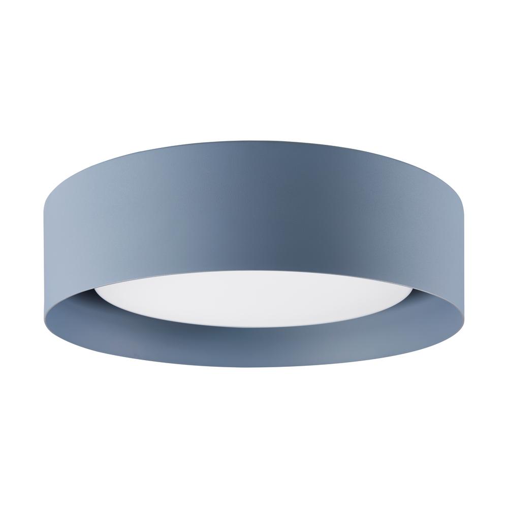 Bromi Design Lynch 16" Light Gray Flush Mount Ceiling Light With Glass Shade