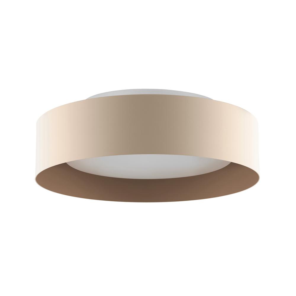 Bromi Design Lynch 16" Sand & Tan Flush Mount Ceiling Light With Glass Shade