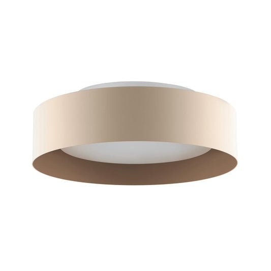 Bromi Design Lynch 16" Sand & Tan Flush Mount Ceiling Light With Glass Shade