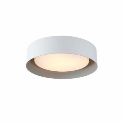 Bromi Design Lynch 16" White Flush Mount Ceiling Light With Glass Shade