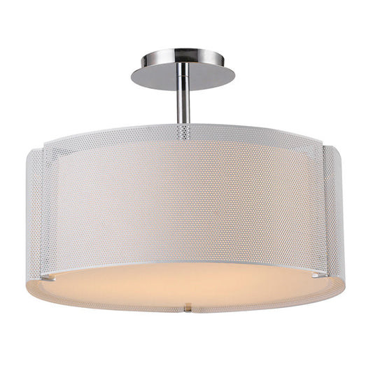 Bromi Design Lynch 18" White Pendant Ceiling Light With Glass Shade