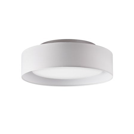 Bromi Design Naomi 16" Beige & White Flush Mount Ceiling Light With Fabric Shade