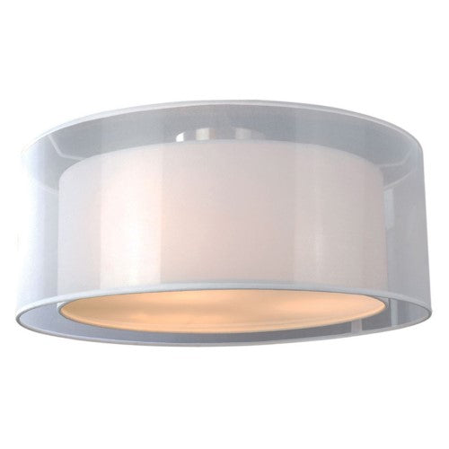 Bromi Design Phoenix 15" Brushed Nickel Flush Mount Ceiling Light With Metal Shade