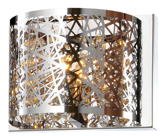Bromi Design Royal 6" Chrome Wall Sconce With Glass Shade