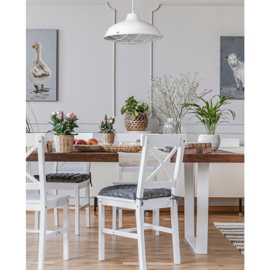 Bromi Design Russel 17" White Pendant Ceiling Light With Metal Shade