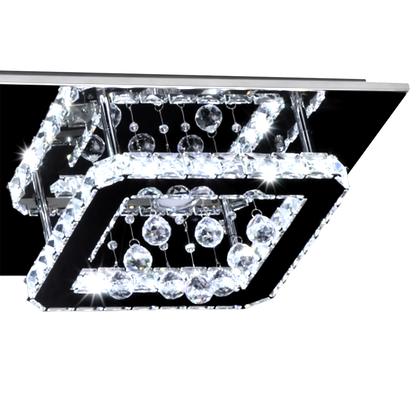 Bromi Design St Tropez 12" Chrome Flush Mount Ceiling Light With Glass Shade