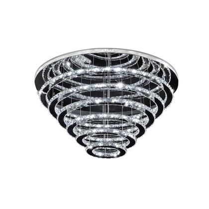 Bromi Design St. Tropez 36" Chrome Phantom Chandelier Ceiling Light With Glass Shade