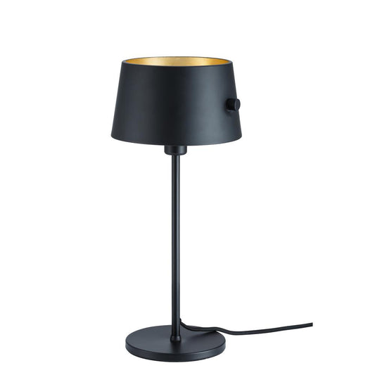Bromi Design Trinity 7" Black & Brass Table Lamp With Metal Shade