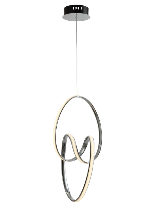 Bromi Design Velocity 12" Chrome & Black Pendant Ceiling Light With Metal Shade