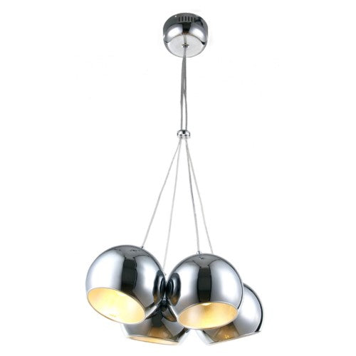 Bromi Design Wade 20" Chrome Pendant Ceiling Light With Metal Shade