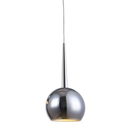 Bromi Design Wade 6" Chrome Pendant Ceiling Light With Metal Shade
