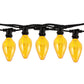 Bulbrite 10 Sockets Kit Black wiith 15W Fiesta Amber E12 Lamps 14' String Light