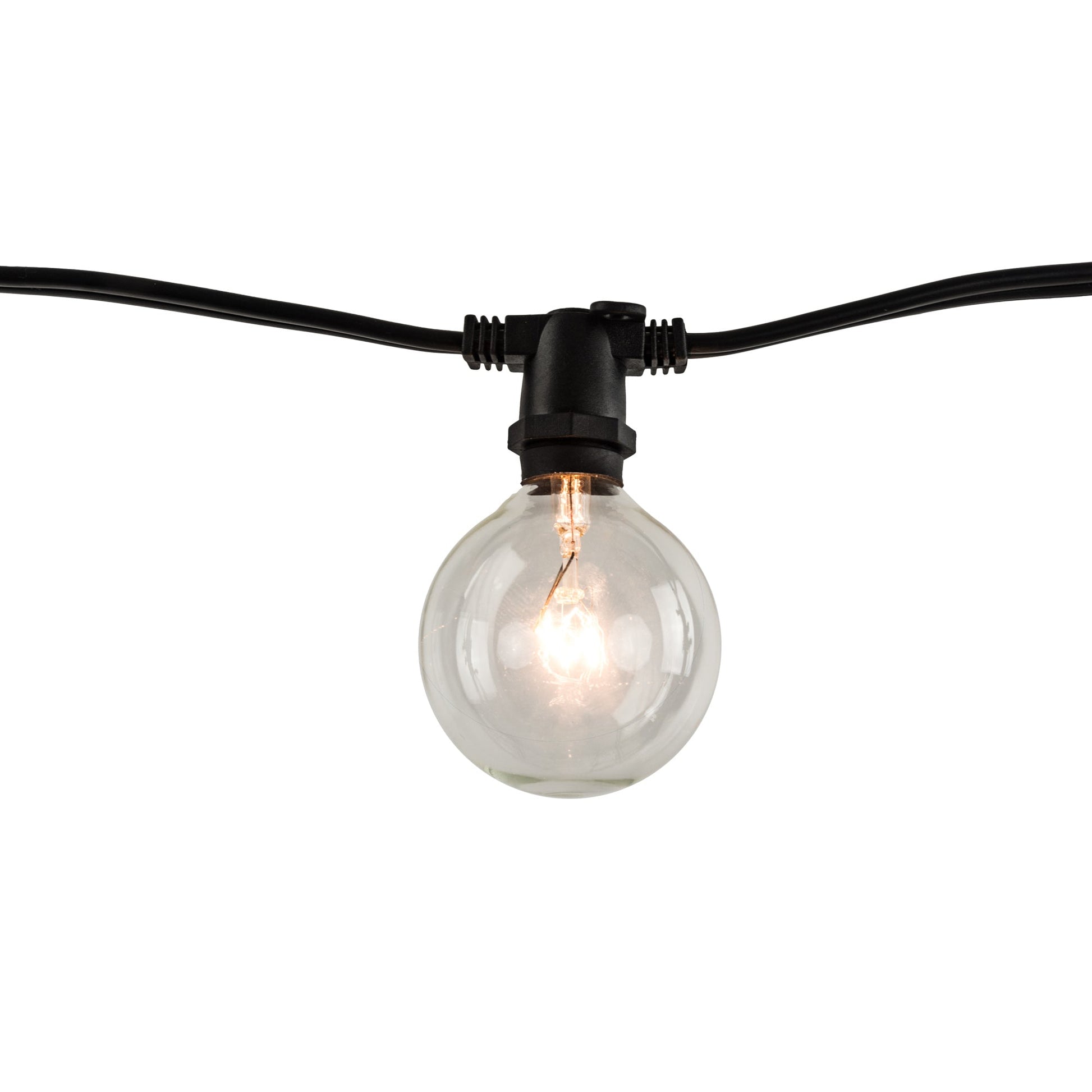 Bulbrite 10 Sockets Kit Black with 11W G16 Clear 120V E12 Lamps 14' String Light