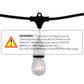 Bulbrite 10-Sockets Kit Black with 11W S14 Clear 130V E26 Lamps 14' String Light