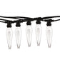 Bulbrite 10 Sockets Kit Black with 25W Prism Amber E12 Lamps 14' String Light