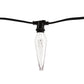 Bulbrite 10 Sockets Kit Black with 25W Prism Amber E12 Lamps 14' String Light
