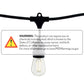 Bulbrite 10-Sockets Kit Black with LED 2W S14 Clear E26 Lamps 14' String Light