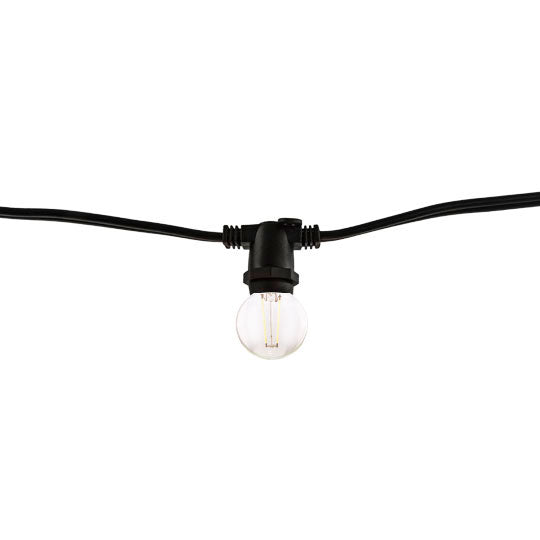 Bulbrite 10 Sockets Kit Black with LED 4W G16 Clear E12 Lamps 14' String Light