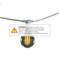Bulbrite 15 Sockets and LED 4W G16 E12 Clear Lamps White 25' String Light
