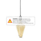 Bulbrite 60W Diamond Shaped Grand Nostalgic Spiral E26 120V with Natural Marble Black Pendant