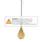 Bulbrite 60W Pear Shaped Grand Nostalgic Spiral E26 120V with Vintage Warm Gold Pendant