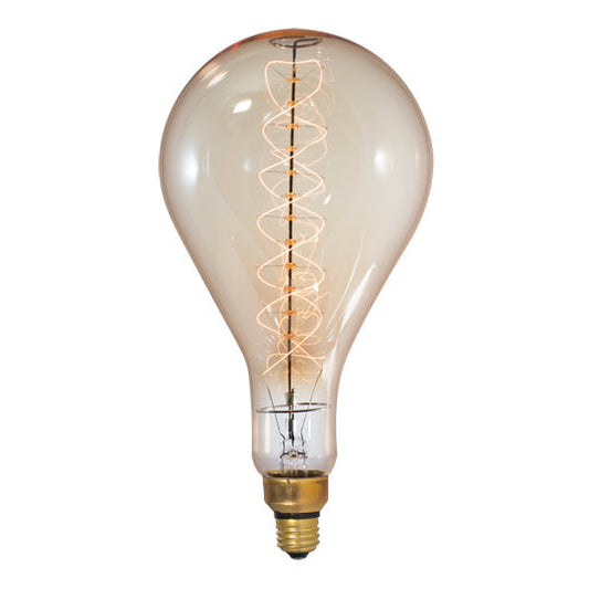 Bulbrite 60W Pear Shaped Grand Nostalgic Spiral E26 120V