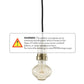 Bulbrite Contemporary Warm Gold Pendant with 40W BT27 Nostalgic Loop E26 130V