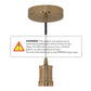 Bulbrite Direct Wire Contemporary Socket Warm Gold-Black Cord Pendant