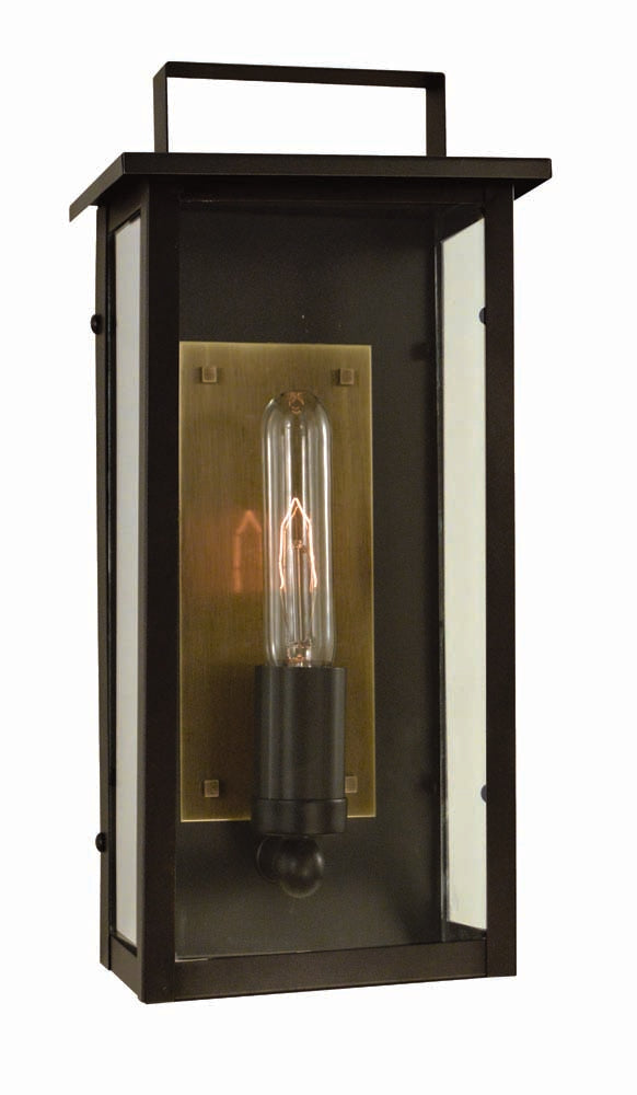 Arroyo Craftsman Charleston 16 1/2" Antique Brass High Wall Mount With Aerolite Glass
