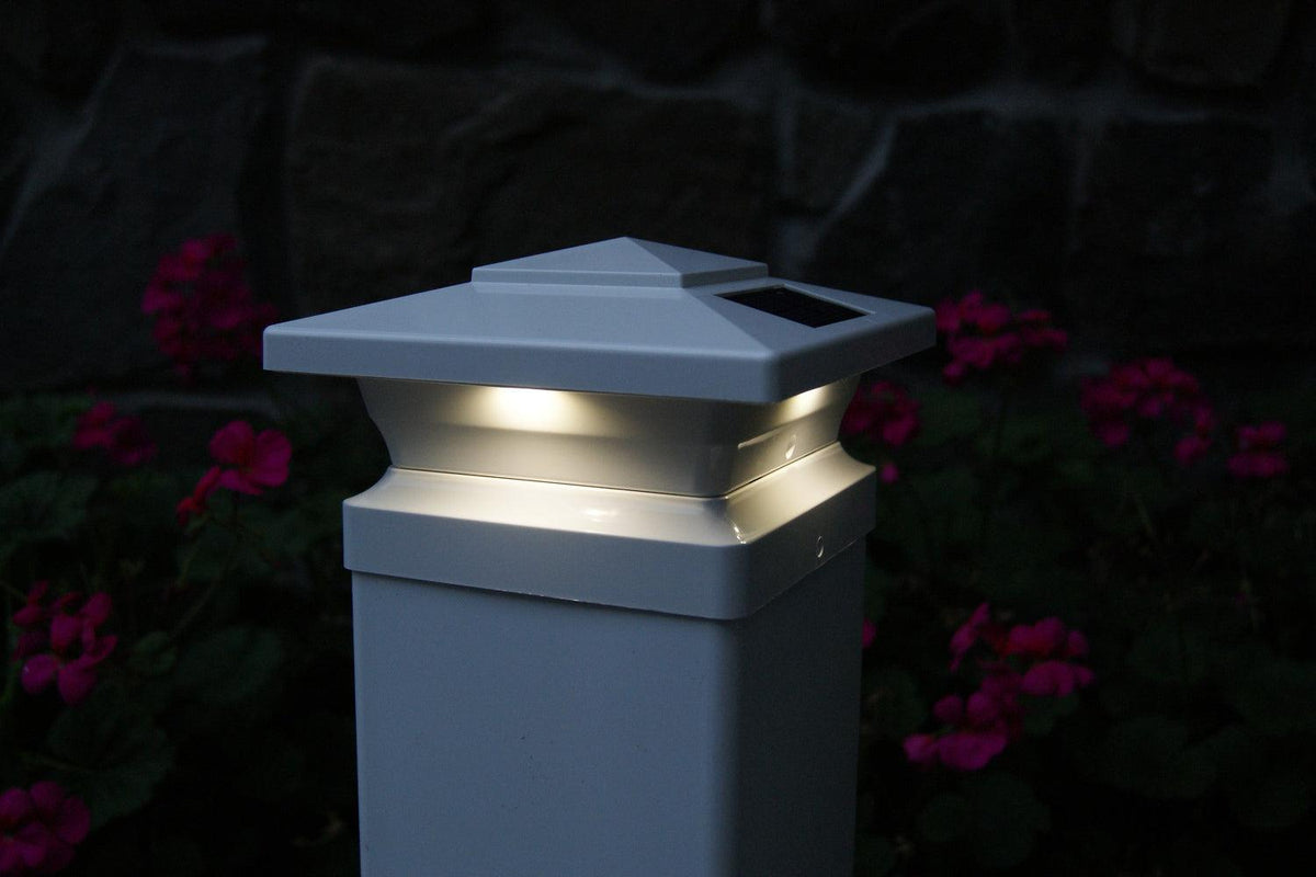Classy Caps 5" x 5" White PVC Post Cap Adaptor
