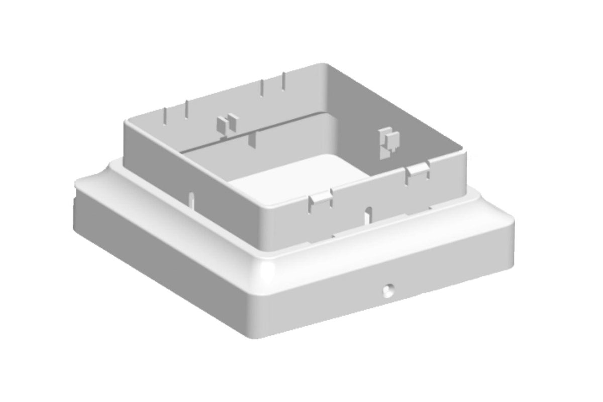 Classy Caps 5" x 5" White PVC Post Cap Adaptor