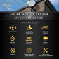 Classy Caps Black ABS Solar Motion Sensor Security Light