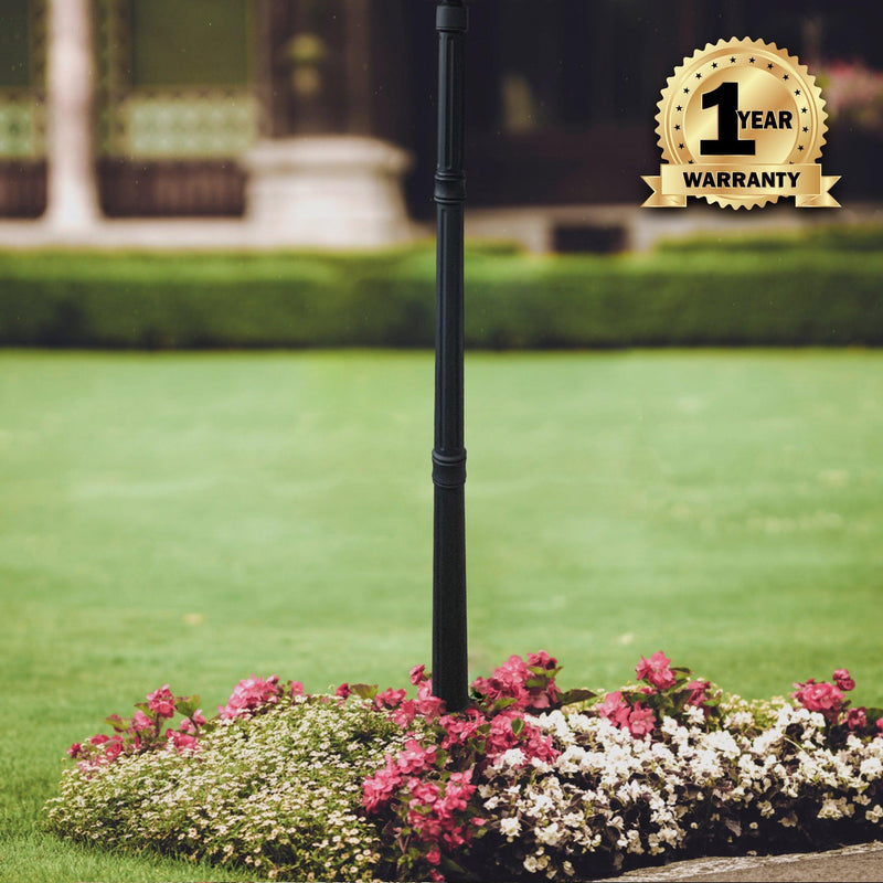 Classy Caps Black Aluminum Lamp Post Base
