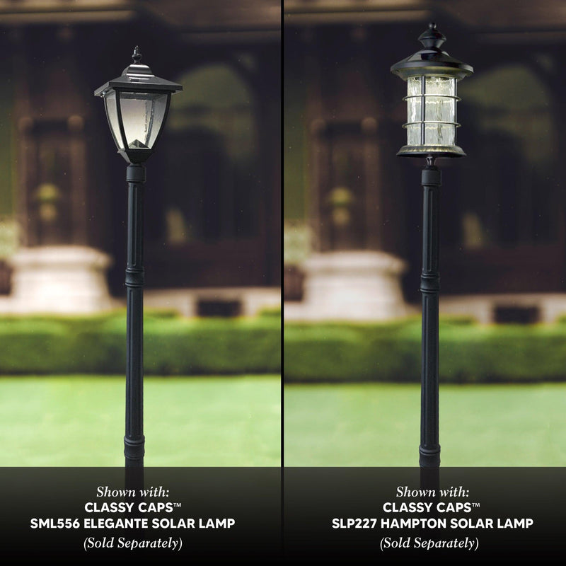 Classy Caps Black Aluminum Lamp Post Base